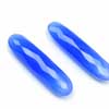 Blue Chalcedony Faceted Oval Long Drops Briolette Gemstone BeadsQuantity 2 Beads Pair & Size 41mm x 10mm approx. 